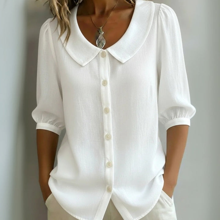 Nuria™ | Casual Solid Half Sleeve Shirt