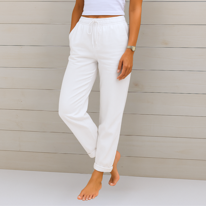 Linen Stretch Pants for Women