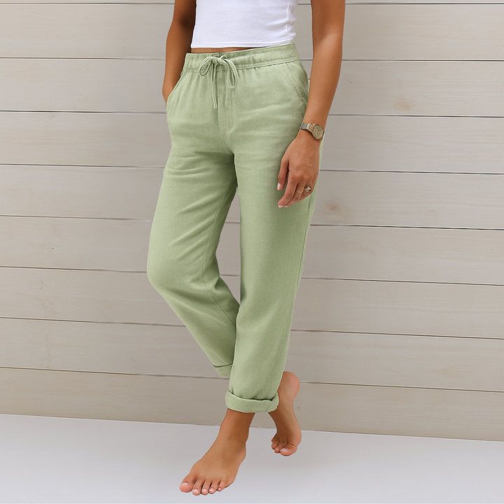 Linen Stretch Pants for Women