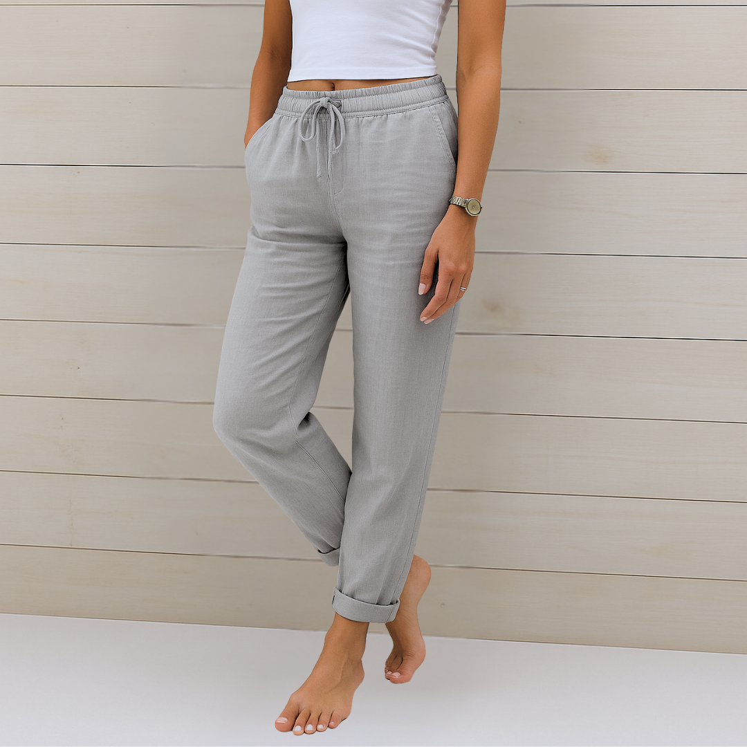 Linen Stretch Pants for Women