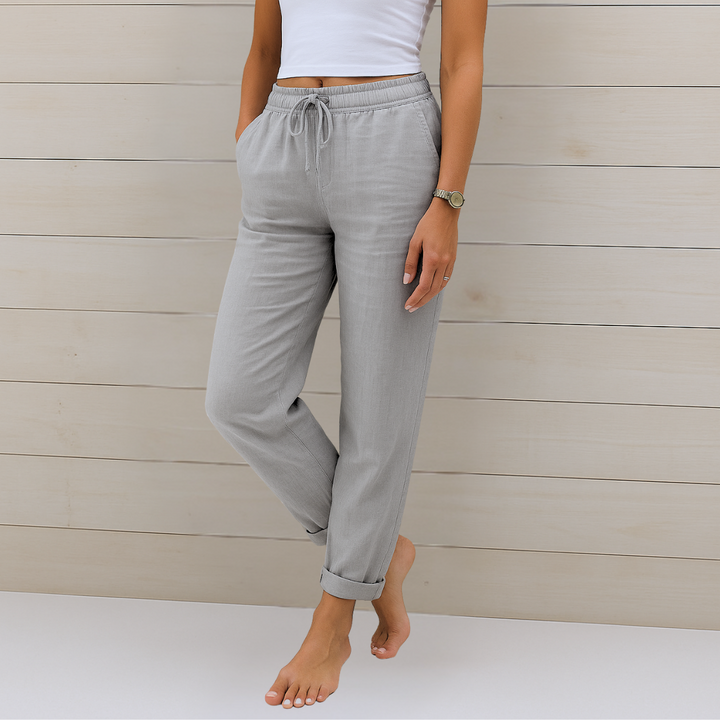 Linen Stretch Pants for Women