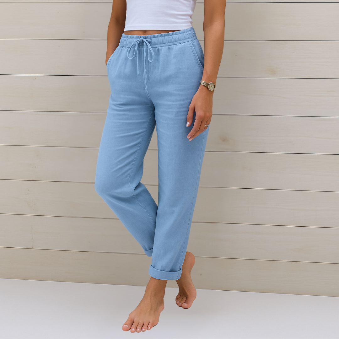 Linen Stretch Pants for Women