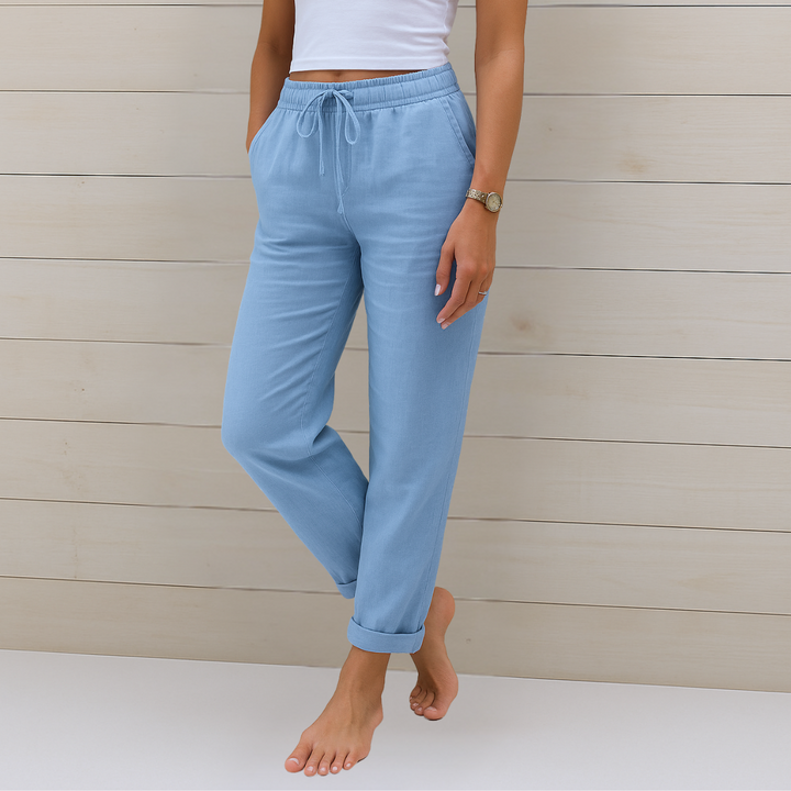Linen Stretch Pants for Women