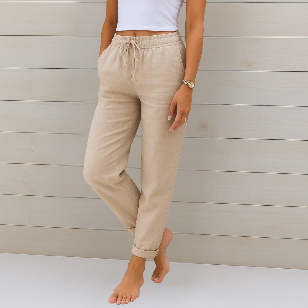 Linen Stretch Pants for Women