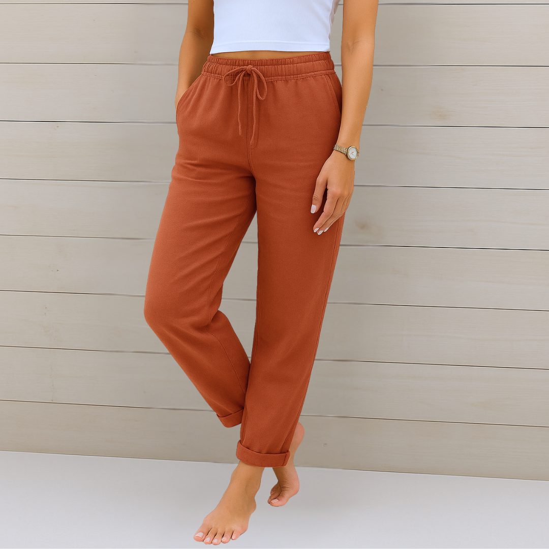 Linen Stretch Pants for Women