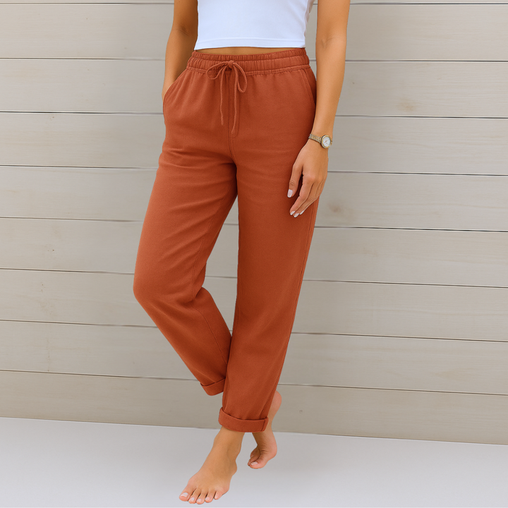 Linen Stretch Pants for Women