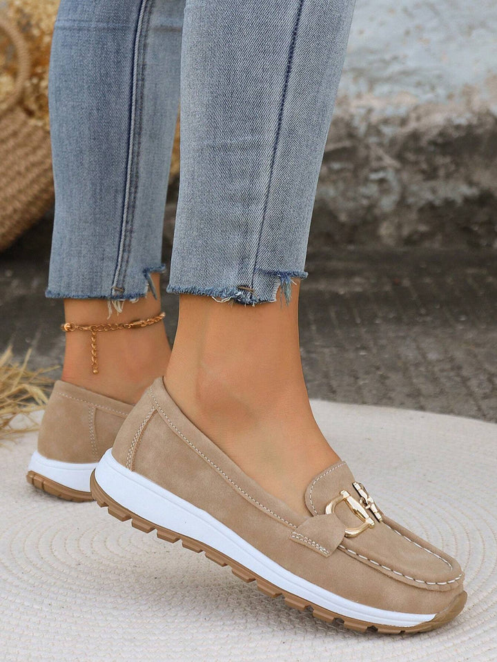 Ellie - Flat Moccasins with Buckle