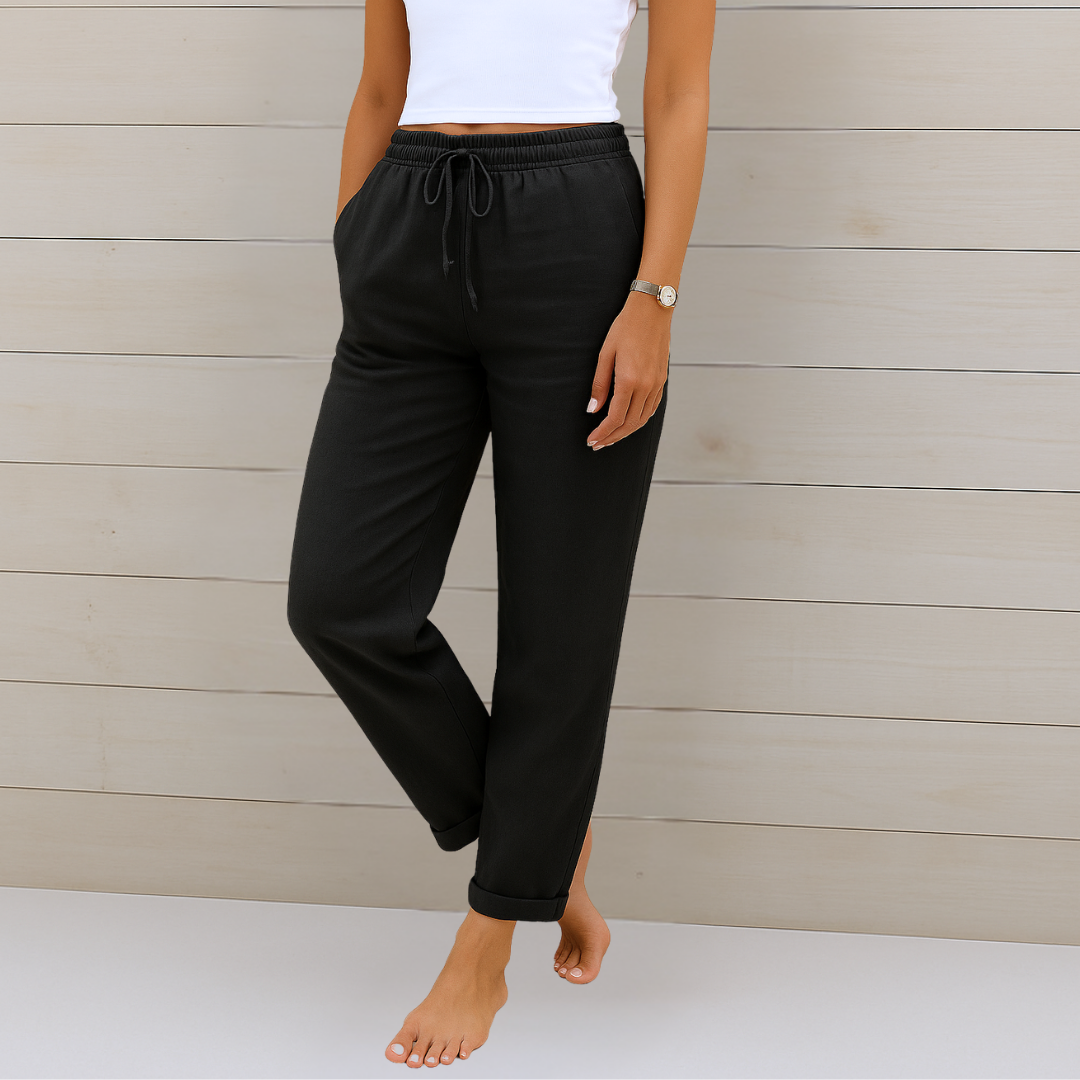 Linen Stretch Pants for Women