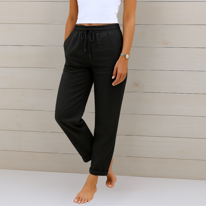 Linen Stretch Pants for Women