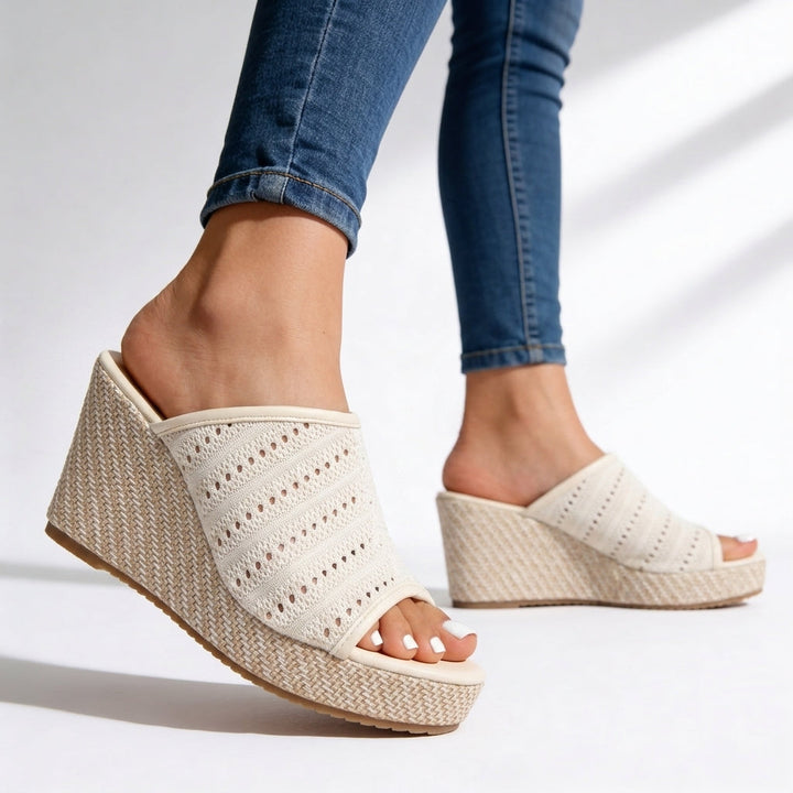 Lucia Knit Wedge Sandals