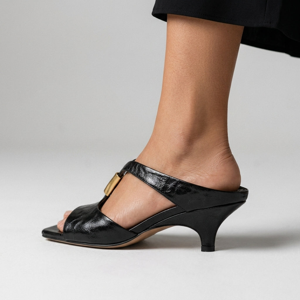 Celeste Kitten Heel Mule Sandal