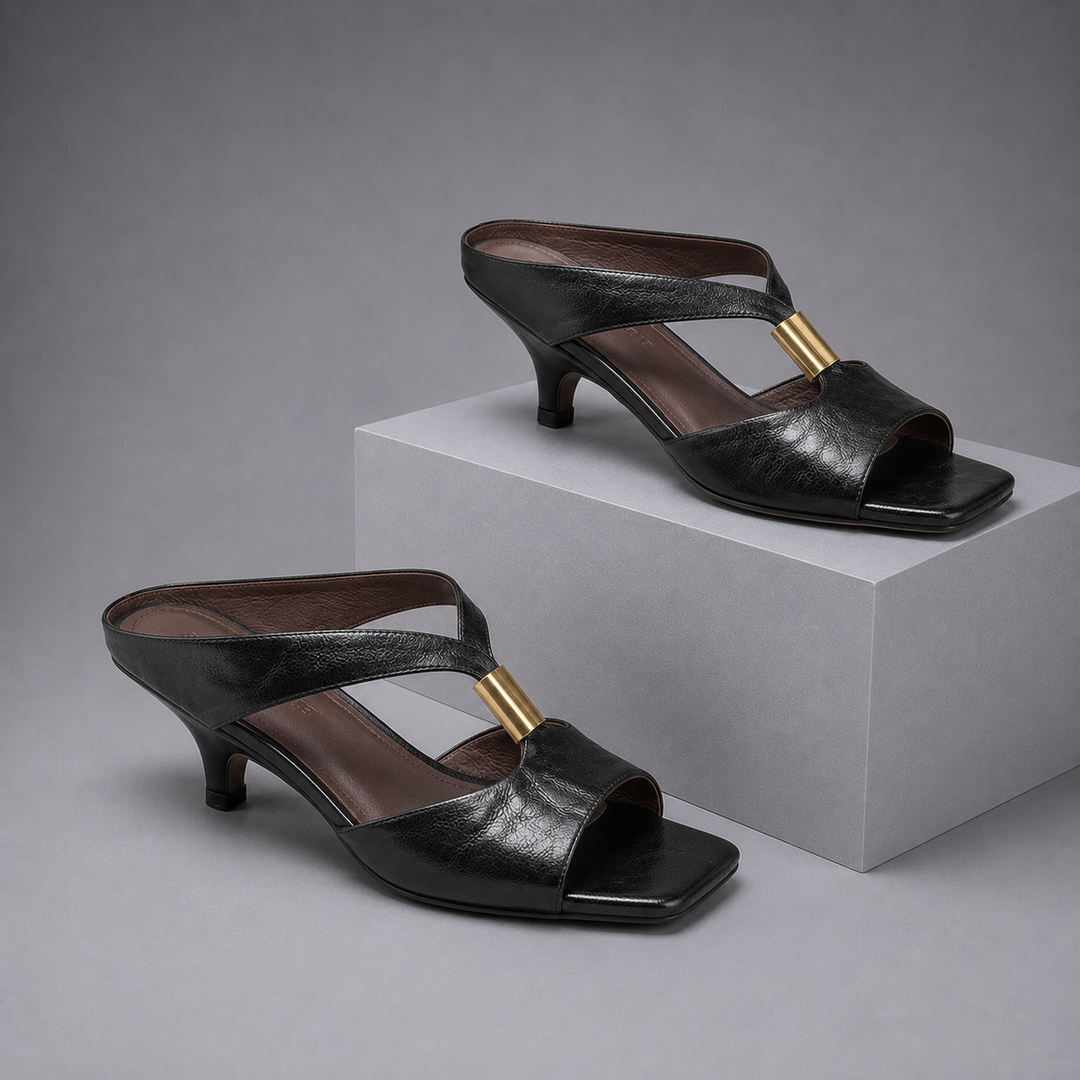 Celeste Kitten Heel Mule Sandal