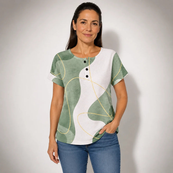 Daniela™ | Casual Color Block Blouse
