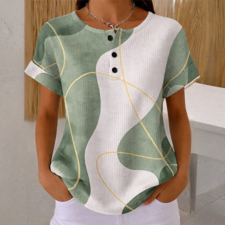 Daniela™ | Casual Color Block Blouse