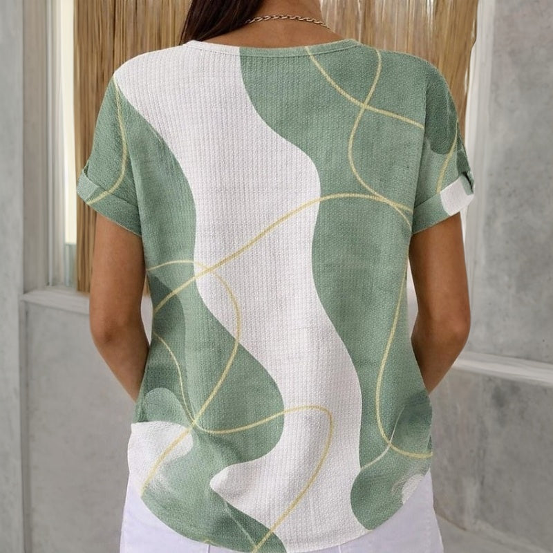 Daniela™ | Casual Color Block Blouse