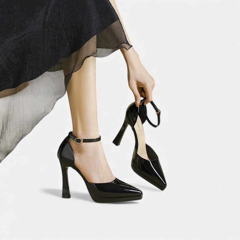 Evette Leather Heels