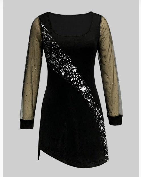 Astrid™ | Elegant Midnight Shimmer Dress