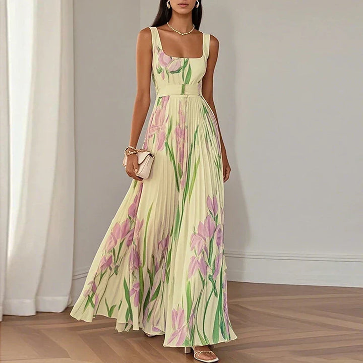 Rosalie | Long Floral Dress A-Line Cut