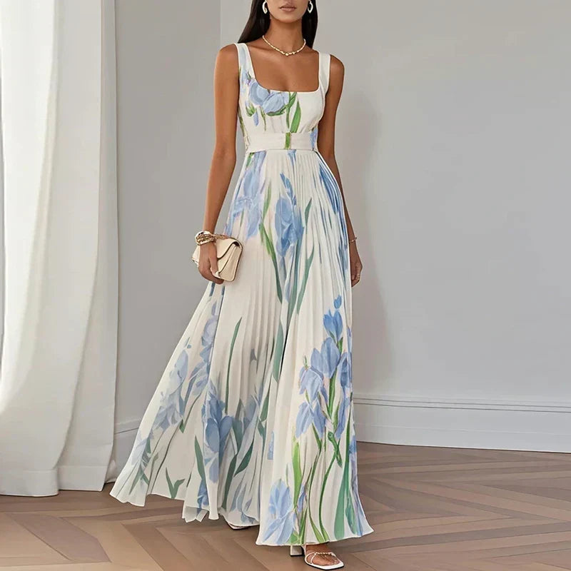 Rosalie | Long Floral Dress A-Line Cut