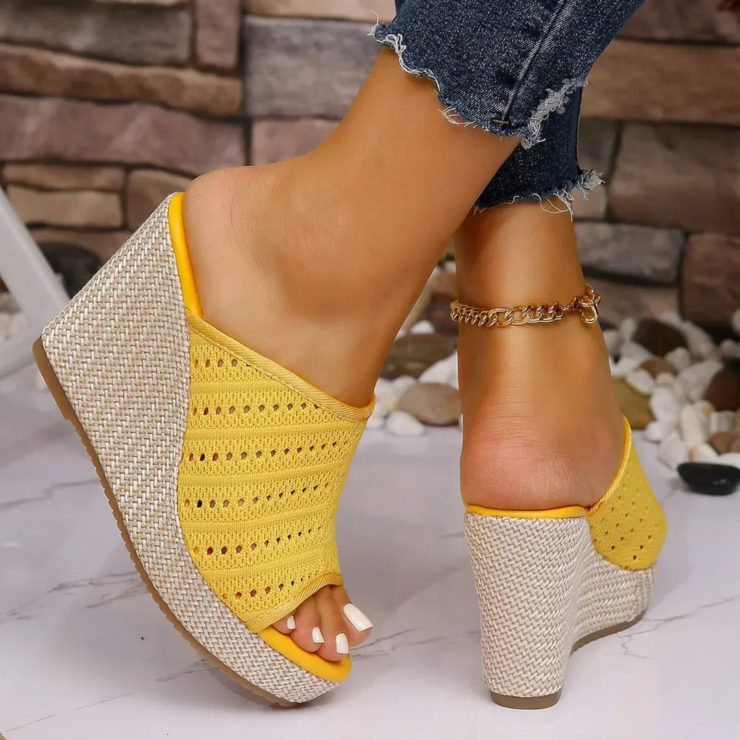 Lucia Knit Wedge Sandals