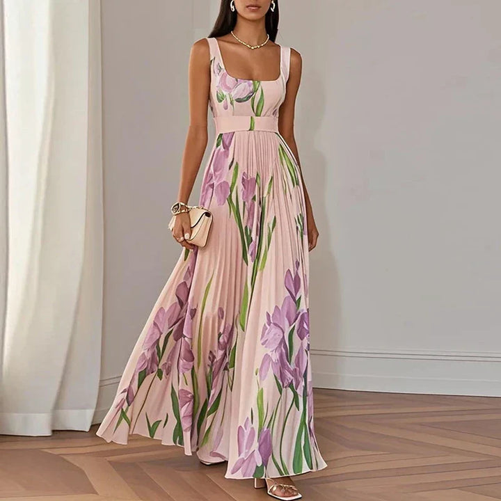 Rosalie | Long Floral Dress A-Line Cut