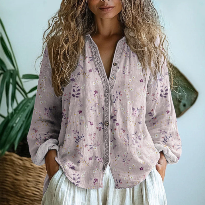 Sloane™ | Long Sleeve Button-Down Blouse