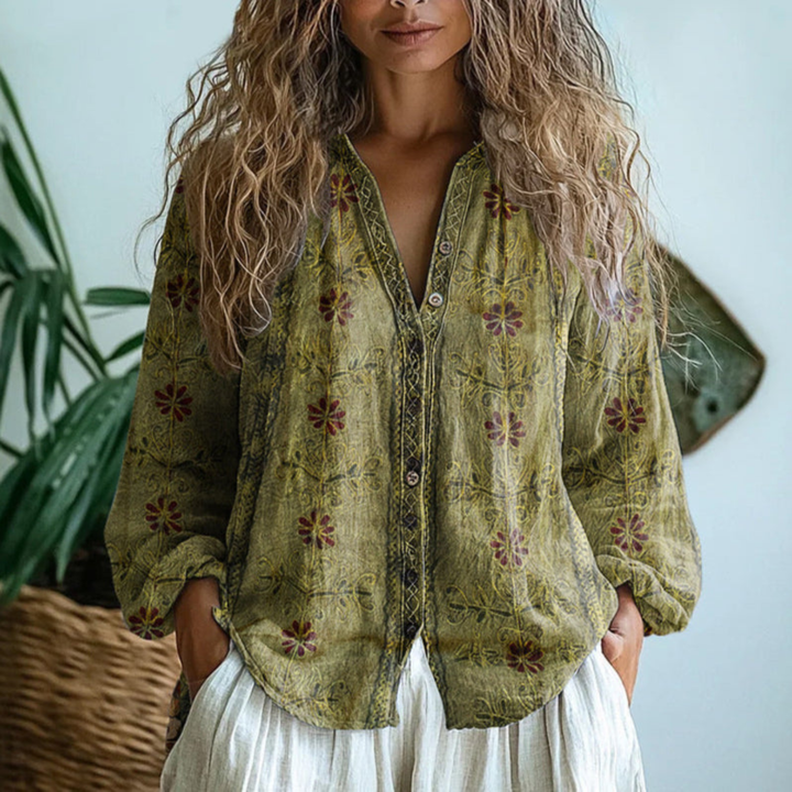Sloane™ | Long Sleeve Button-Down Blouse