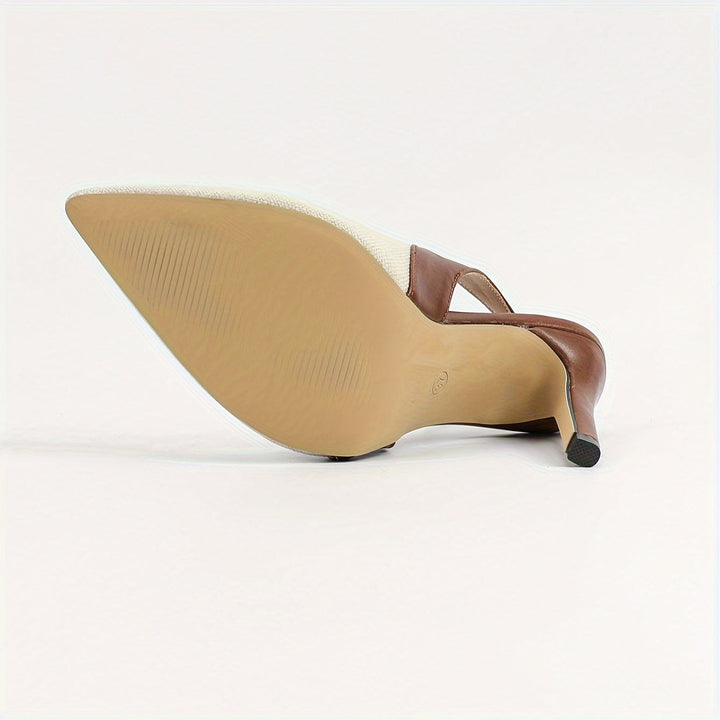 Amélie | Contrast Slingback Heels