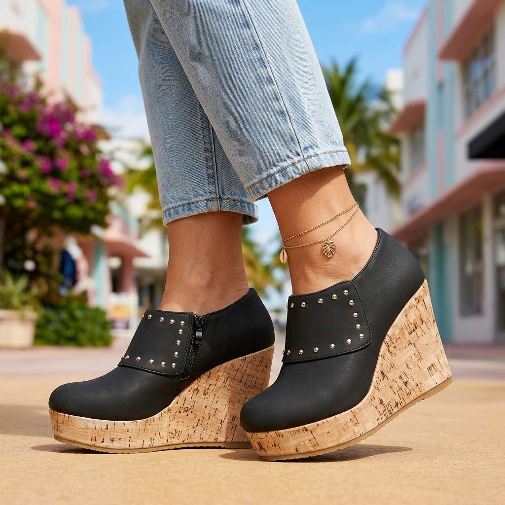Clarissa Cork Wedges